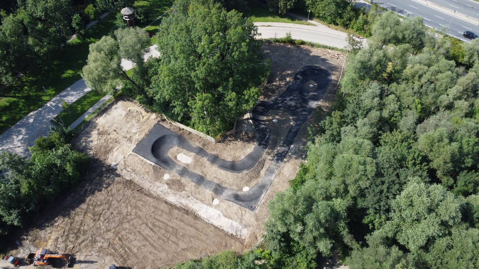 Luftaufnahme Pumptrack Augsburg